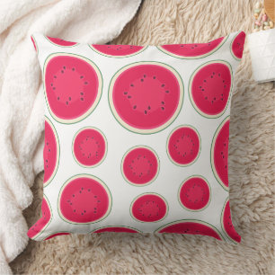 Moderne Wassermelonen-Querschnitt-Muster Kissen