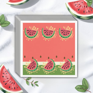 Moderne Wassermelonen-Splash-Baby-Party Serviette