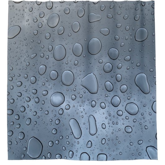Moderne Wassertropfen Duschvorhang (Vorderseite)