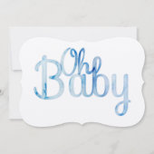 Moderne Watercolor Baby Boy Shower Einladungen (Rückseite)