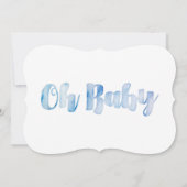 Moderne Watercolor Baby Boy Shower Einladungen (Rückseite)