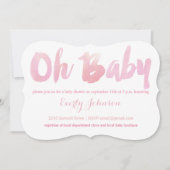 Moderne Watercolor Baby Dusche Einladungen (Vorderseite)