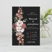 Moderne Watercolor boho Hochzeit Einladung (Stehend Vorderseite)