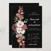 Moderne Watercolor boho Hochzeit Einladung (Vorne/Hinten)