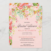 MODERNE WATERCOLOR FLORAL Braun Dusche Einladung (Vorne/Hinten)