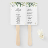 Moderne Watercolor Green Blätter Branch Fächer (Vorne und Hinten)