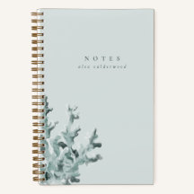 Moderne Watercolor Green Sea Coral Personalisiert