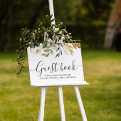 Moderne Watercolor Grünpflanzen Leaf & Gold Tropfe Poster