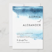 Moderne Watercolor Hochzeitseinladungen. Einladung (Vorderseite)