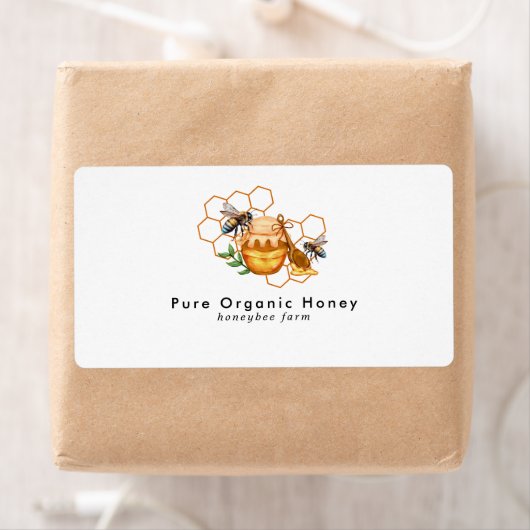 Moderne Watercolor Honeycombs mit Bienenrückgabe (Insitu)