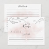 Moderne Watercolor-Rezept-Karte Postkarte (Vorne/Hinten)