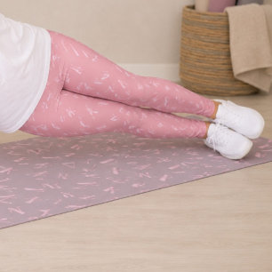 Moderne Watercolor-Rosa-Buchstabenmuster Leggings