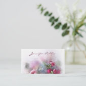 Moderne Watercolor-Rosen-Blumen-Grafik-Schablone Visitenkarte (Stehend Vorderseite)