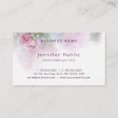 Moderne Watercolor-Rosen-Blumen-Grafik-Schablone Visitenkarte (Rückseite)