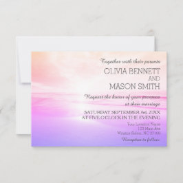 Moderne Watercolor Tropical Beach Sea Wedding Card Einladung