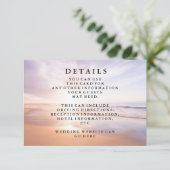 Moderne Watercolor Tropische Sonnenstrahlen - Info Begleitkarte (Stehend Vorderseite)