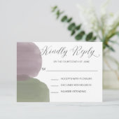 Moderne Watercolor Wedding Einladung RSVP Card (Stehend Vorderseite)