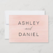 Moderne Watercolor Wedding Einladung RSVP Card (Rückseite)