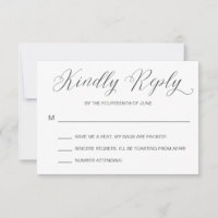 Moderne Watercolor Wedding Einladung RSVP Card