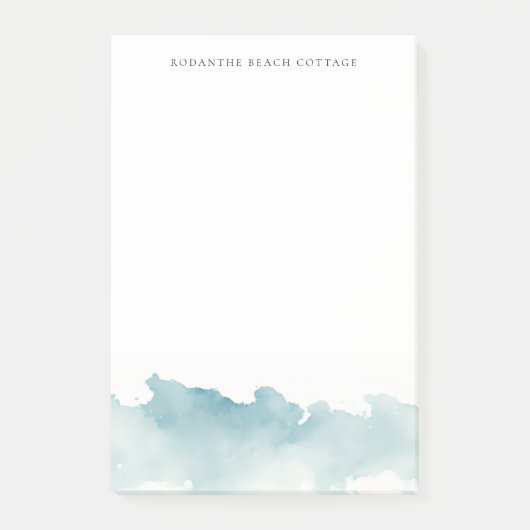 Moderne Watercolor-Wellen Notepad Post-it Klebezettel (Vorderseite)