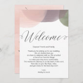 Moderne Watercolor Willkommensbrief und Fahrkarte Programm (Vorne/Hinten)