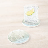 Moderne Watercolor Woodland Szene Familienname Getränkeuntersetzer (Seite)