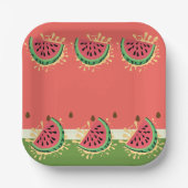 Moderne Watermelon Splash Baby Dusche Pappteller (Vorderseite)