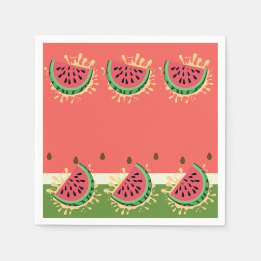 Moderne Watermelon Splash Baby Dusche Serviette (Vorderseite)