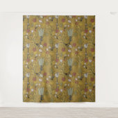 Moderne Wattle floral design Flannel Blume gelb Wandteppich (Vorderseite)