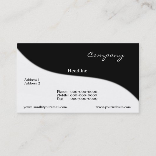 Moderne Wave Business Card Visitenkarte (Vorderseite)