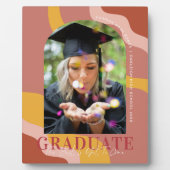 Moderne Waves | Einfache Arted Abschluss Foto Plaq Fotoplatte (Vorderseite)