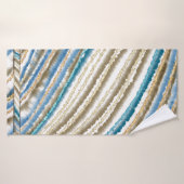 Moderne Wavy Beach Streifen Badehandtuch (Badehandtuch)
