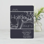 Moderne wavy Bokee Corporate Holiday Party Einladung (Stehend Vorderseite)