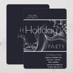 Moderne wavy Bokee Corporate Holiday Party Einladung