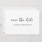 Moderne Wavy Foto Hochzeit retten das Datum der Ei Save The Date (Rückseite)