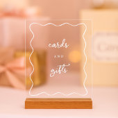 Moderne Wavy Frame Cards & Gifts Wedding Acrylschild