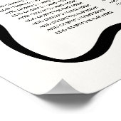 Moderne Wavy Frame Cream Wedding Seating Chart Poster (Ecke)