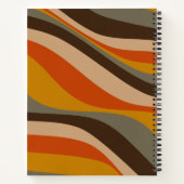 Moderne Wavy Lines Earth Tones im Herbst Personali Notizblock (Rückseite)