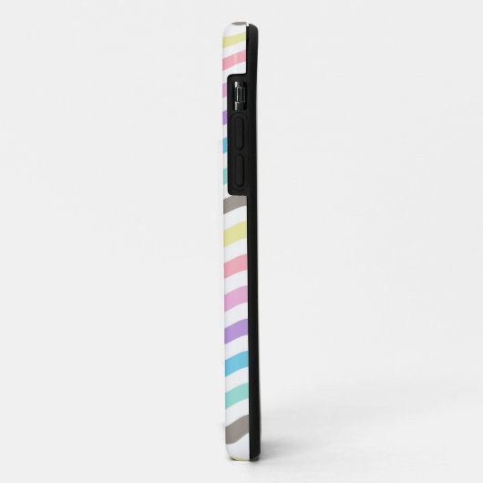 Moderne Wavy Lines | Monogramm Pastelwaves Case-Mate iPhone Hülle (Hinten/Links)