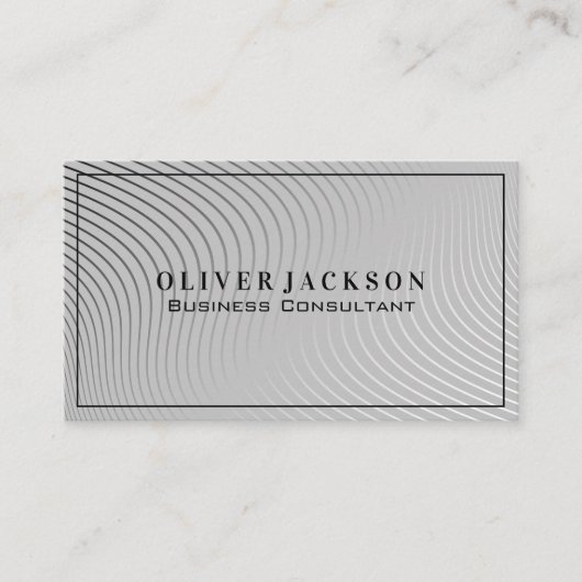 Moderne Wavy Lines Visitenkarte (Vorderseite)