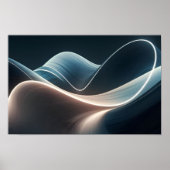 Moderne Wavy Shape Seaform mit Licht Poster (Vorne)