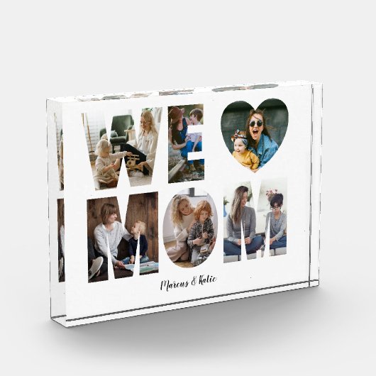 Moderne WE LIEBE MAMA Foto Collage Geschenk für Ma (Links)