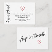 Moderne "We ve Moved" Karte mit rotem Wasserfarben (Vorne/Hinten)