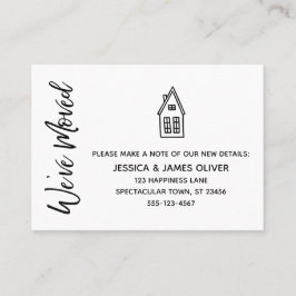 Moderne "We ve Moved" Karte mit Zeichnend Kleinem 