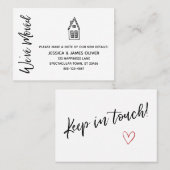 Moderne "We ve Moved" Karte mit Zeichnend Kleinem (Vorne/Hinten)