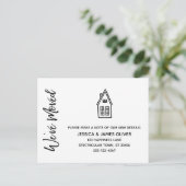 Moderne "We ve Moved" Karte mit Zeichnend Kleinem (Stehend Vorderseite)