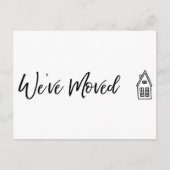 Moderne "We ve Moved" Karte mit Zeichnend Kleinem (Vorderseite)