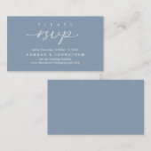 Moderne Webseite zum RSVP für Hochzeiten Begleitkarte (Vorne/Hinten)