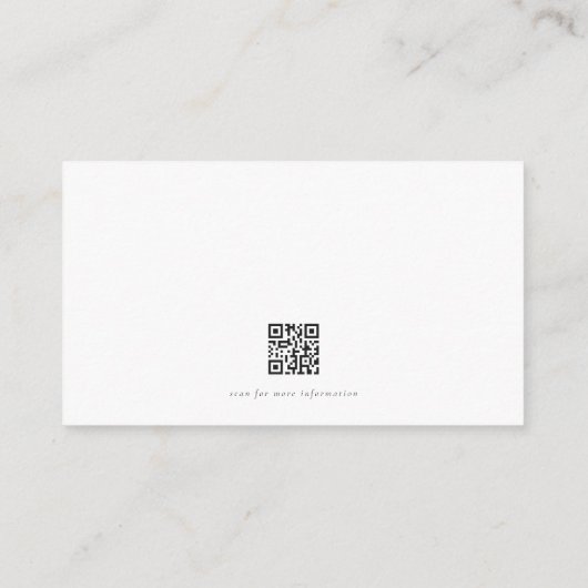 Moderne Website für Minimalistische Monogramm-Foli Begleitkarte (Rückseite)