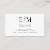 Moderne Website für Minimalistische Monogramm-Foli Begleitkarte (Vorderseite)